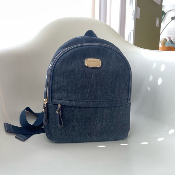 Michale Kors Denim Backpack - Picture 1 of 12